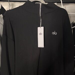 ALO Yoga Men's Zip Up Black Sweater